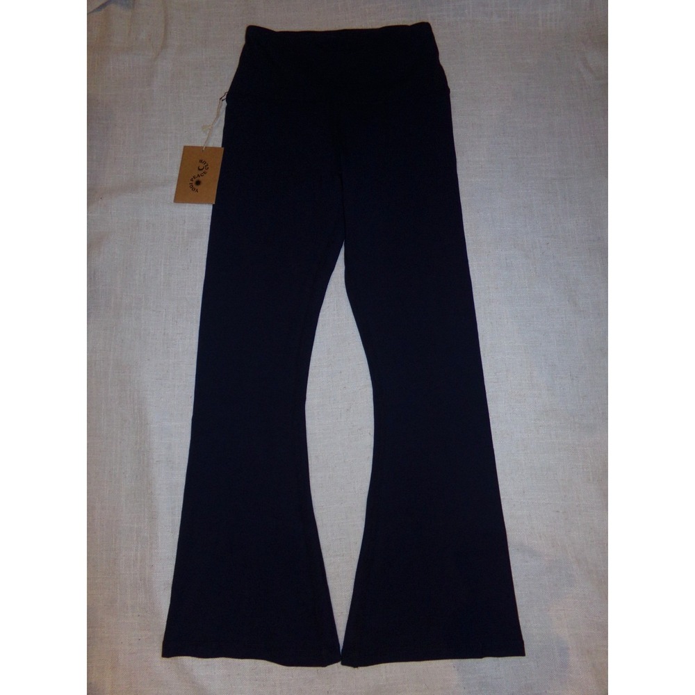 Nwt Yogi Peace Club Navy Blue Flare Wide Leg Bamboo/ Organic Yoga Pants XS